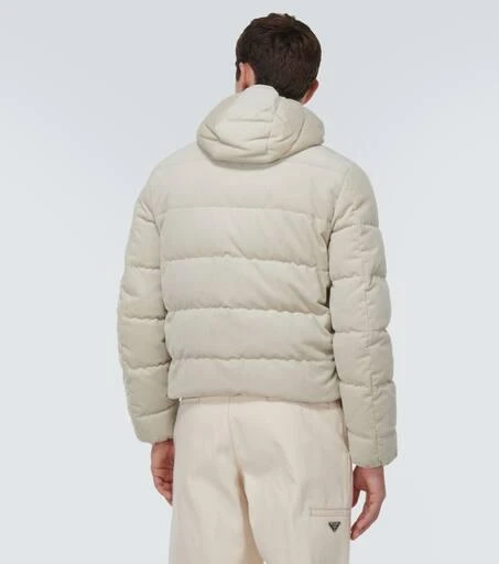 Prada Cropped cotton corduroy down jacket 4