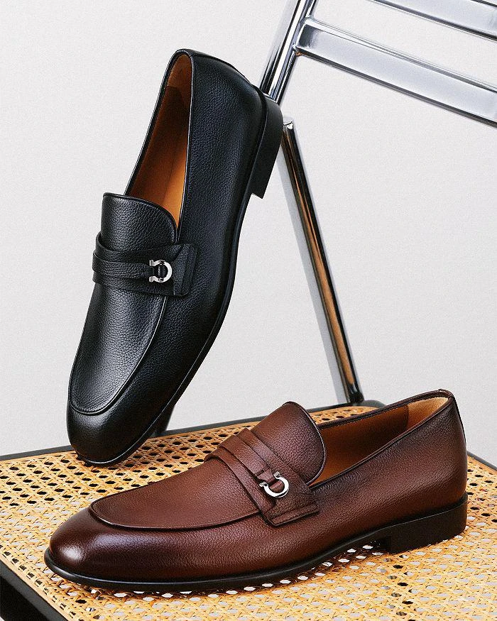 Salvatore Ferragamo Men's Desio Leather Loafers 5