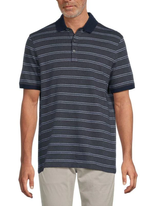 Michael Kors Striped Herringbone Polo 1