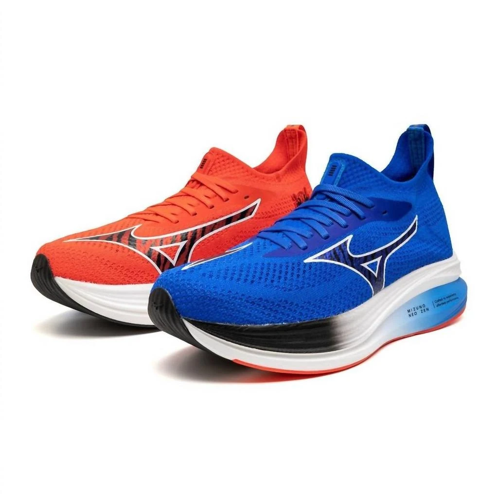 NEW MIZUNO men\'s neo zen running shoe in fiery corl/brtone bl Mizuno Neo Zen Men main image 4