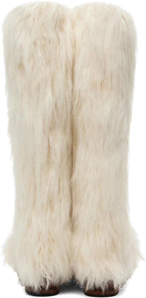 Acne Studios Off-White Furry Clog Boots 2