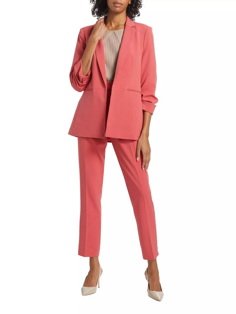 Tahari Stella Ruched Open-Front Blazer 2