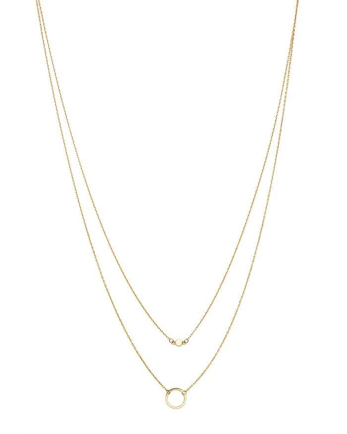 Moon & Meadow Layered Circle Pendant Necklace in 14K Yellow Gold, 17" - Exclusive 6