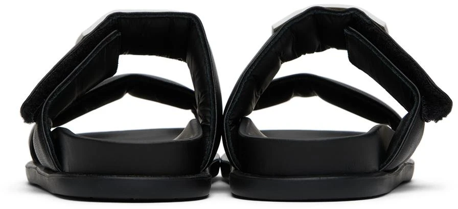 MM6 Maison Margiela Kids Black Leather Slides 2