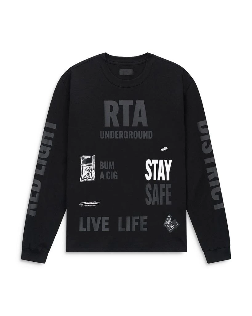 RTA Regular Fit Long Sleeve Graphic Logo Tee 1