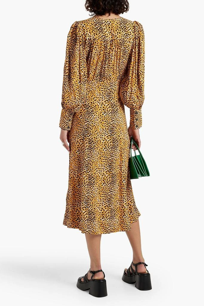 Ganni Wrap-effect printed crepe midi dress 3