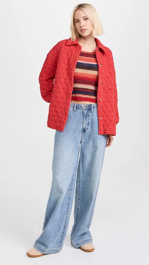 Sundry Quilted Shacket 4