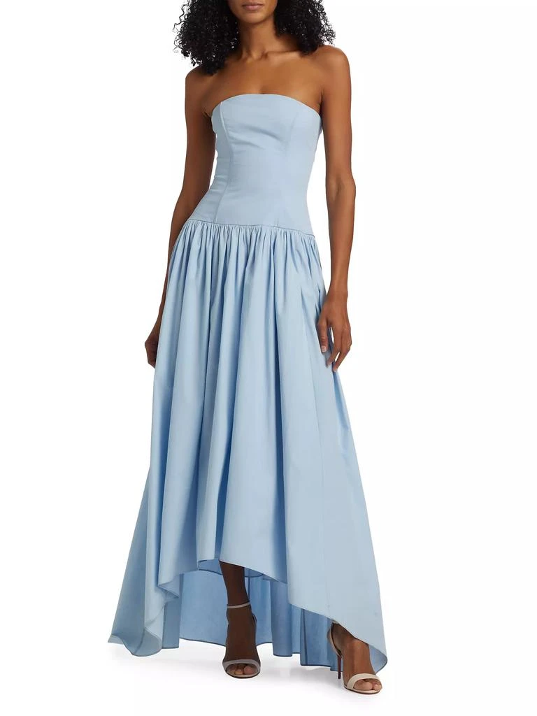 Azeeza Nayara Poplin Strapless High-Low Dress 3