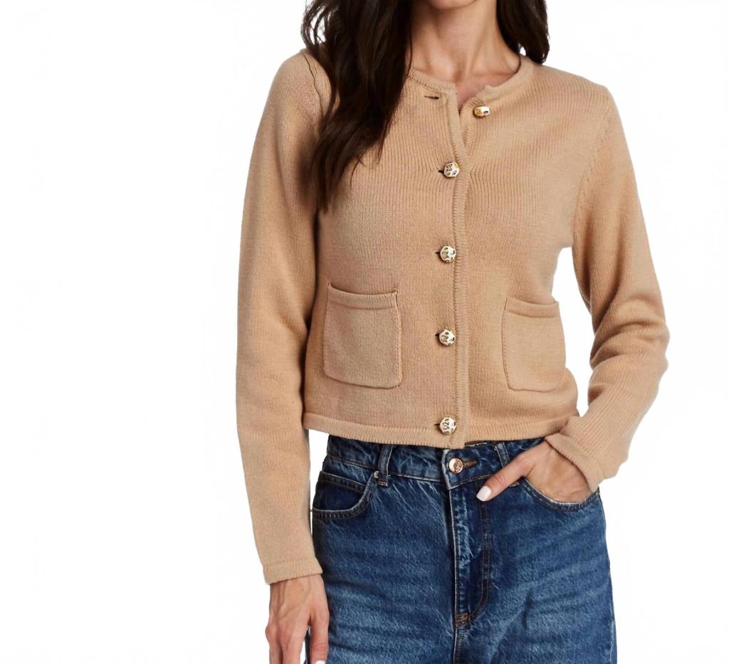 Drew Marielle Cardigan Sweater In Jute