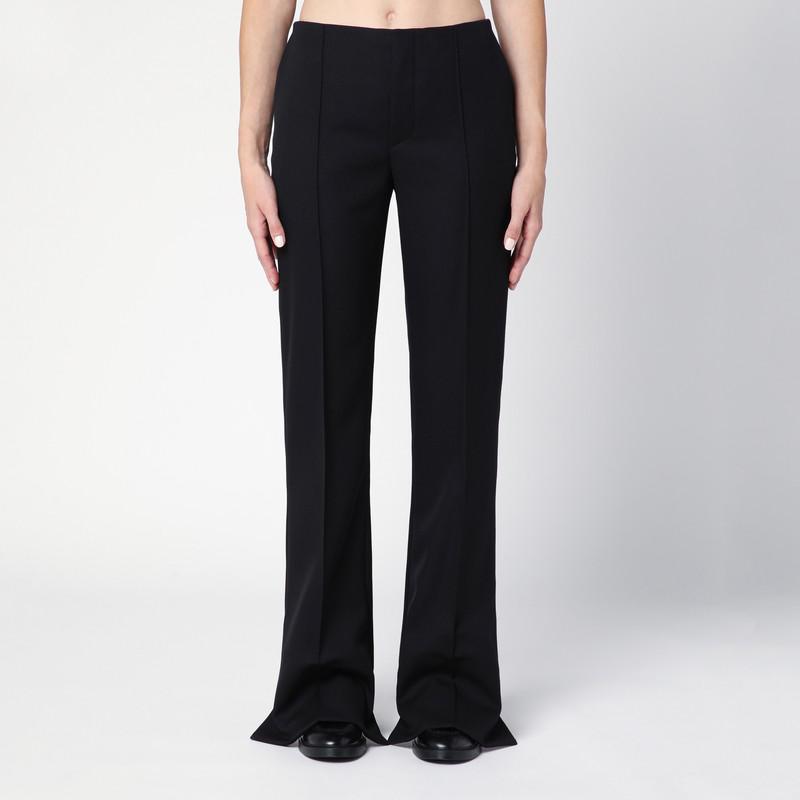 Chloé Black asymmetrical wool trousers - Leggings - Save