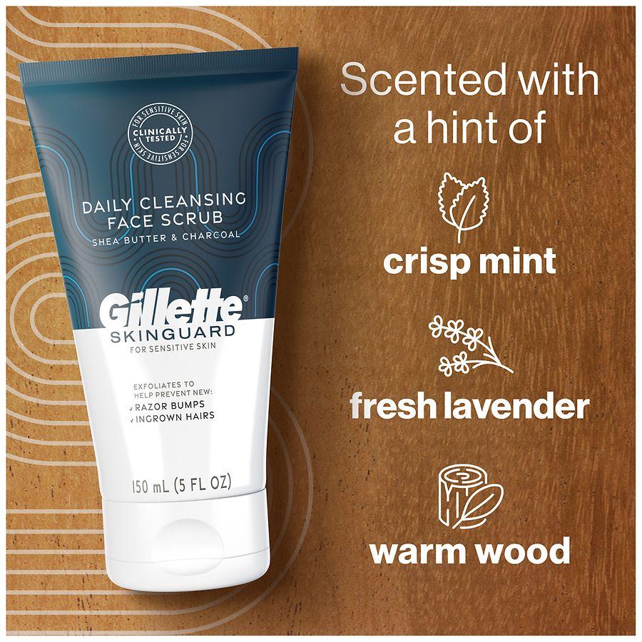 Skinguard Daily Cleansing Exfoliating Face Scrub for Men Shea Butter and Charcoal