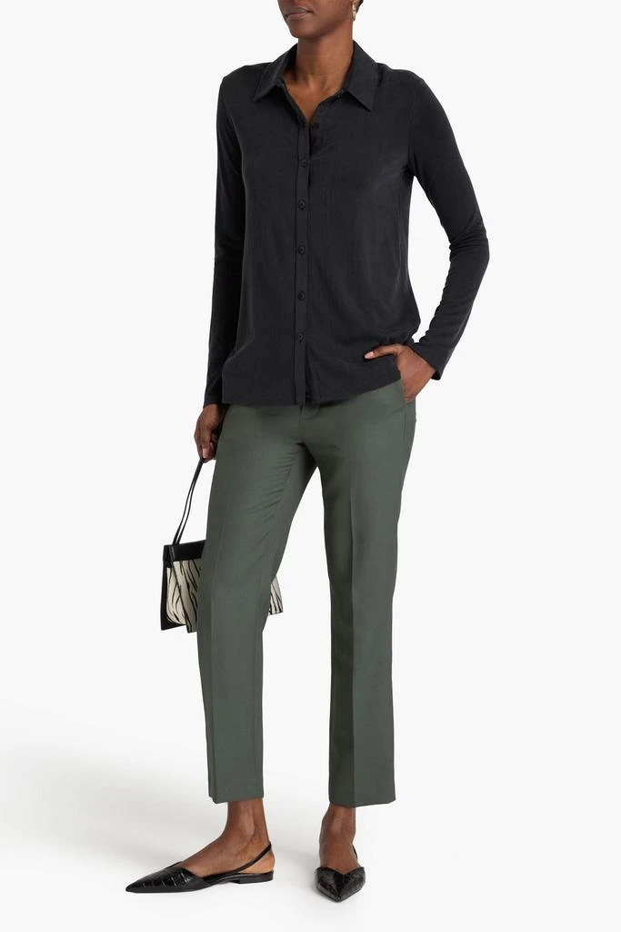 Tibi Cupro-blend jersey shirt 2