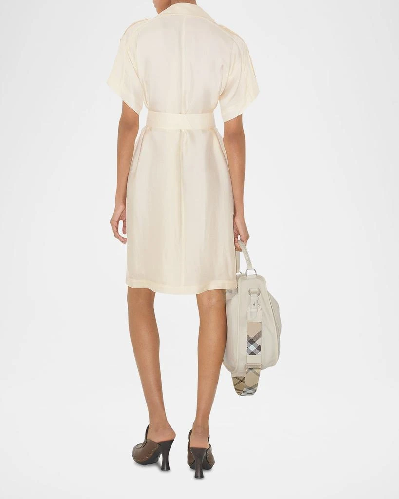 Burberry Short-Sleeve Belted Trench Dress 3