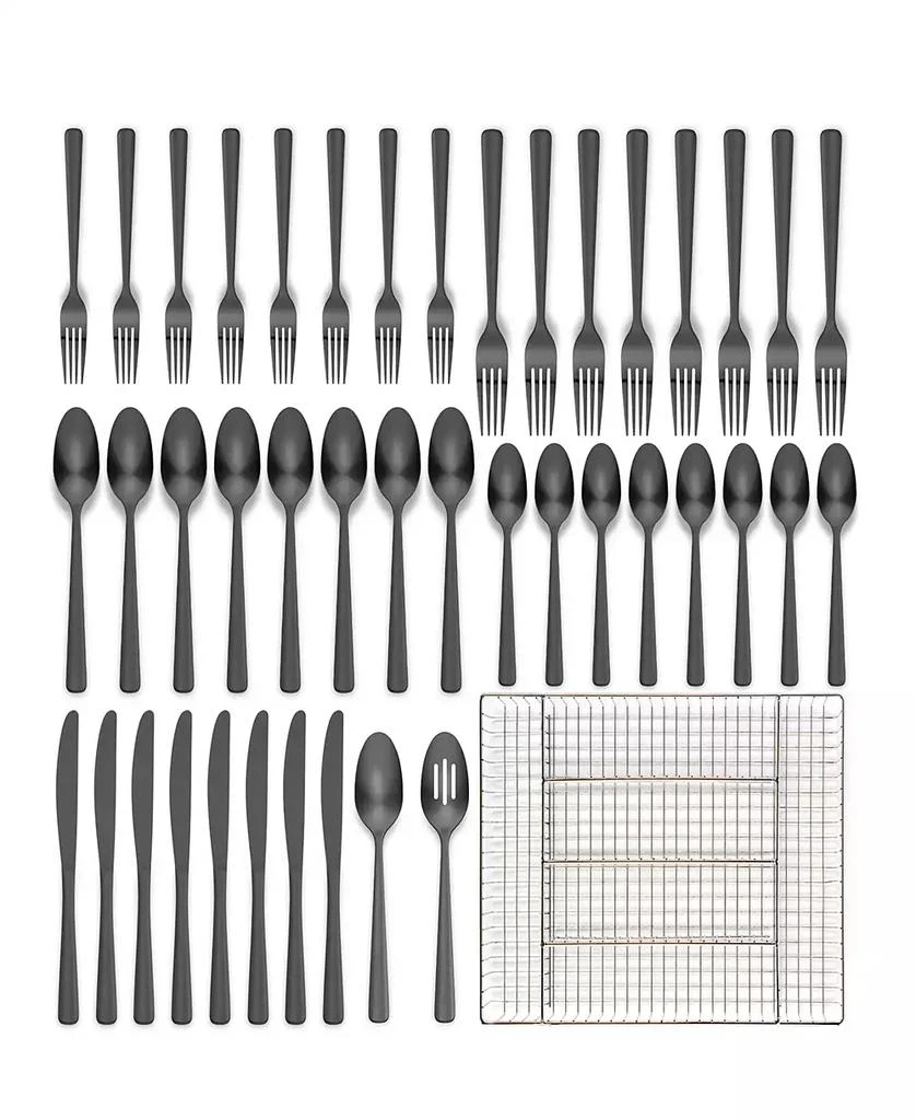 Ornative Alicja 42 Piece Flatware Set with Wire Caddy, Service for 8 4