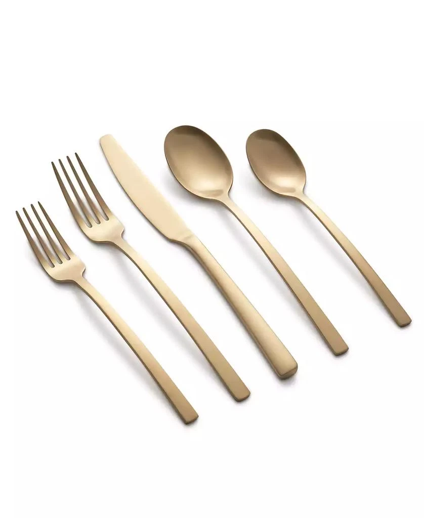 Cambridge Silversmiths Beacon Gold Satin 20-Piece Flatware Set, Service for 4 1