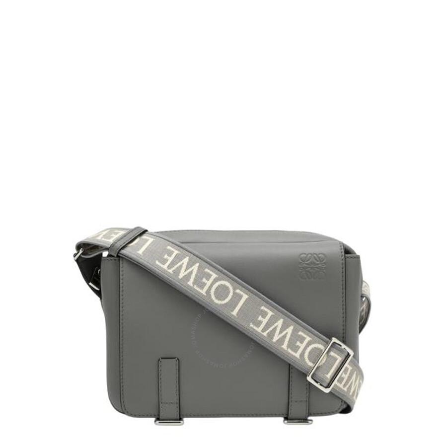 LOEWE｜CROSSBAGS (XS Military messenger bag in soft grai XS Military messenger bag in soft grained calfskin Green - LOEWE