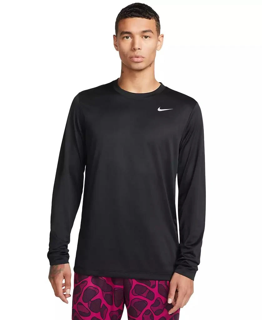 NIKE Men's Relaxed-Fit Long-Sleeve Fitness T-Shirt 1