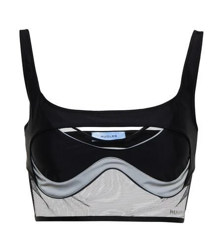 Mugler Cutout paneled bralette 1