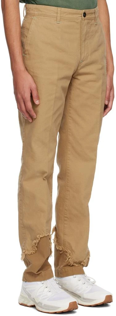 Facetasm Beige Frayed Trousers 2
