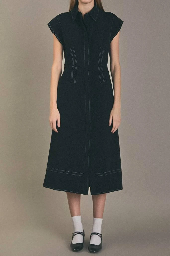 English Factory English Factory - Modern Structure Midi Dress 4