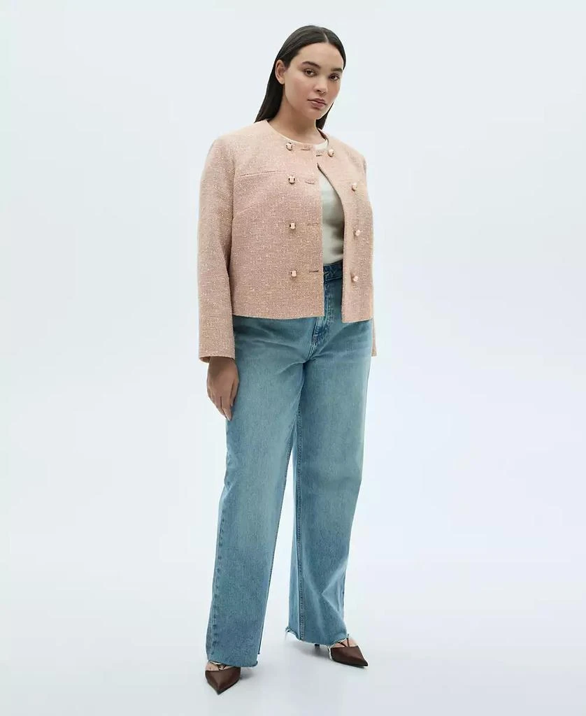 Mango Women's Double-Breasted Tweed Jacket 4