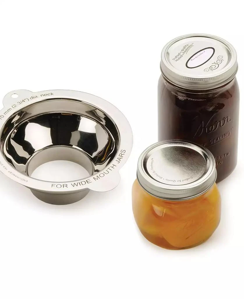 RSVP International Endurance Stainless Steel 7"x6"x3" Wide Mouth Canning Funnel 9