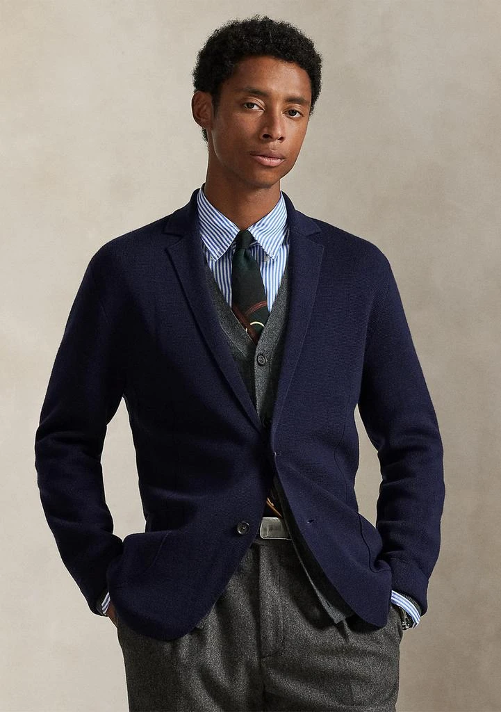 Ralph Lauren Washable Wool Blazer Cardigan
