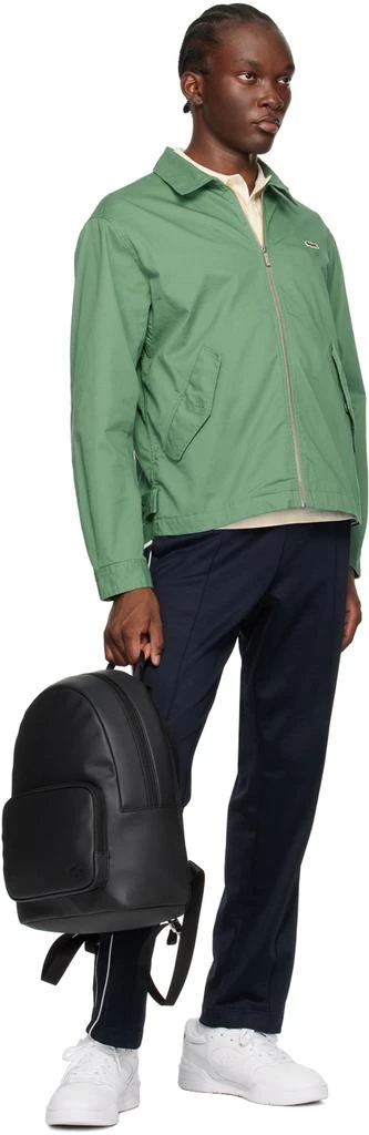 Lacoste Black Faux-Leather Backpack 4