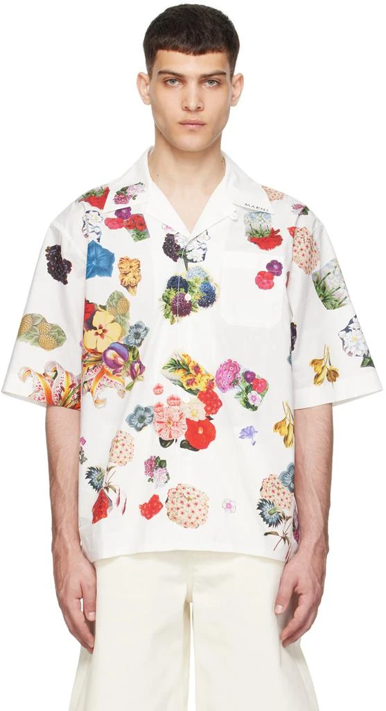 Marni White Floral Shirt 1