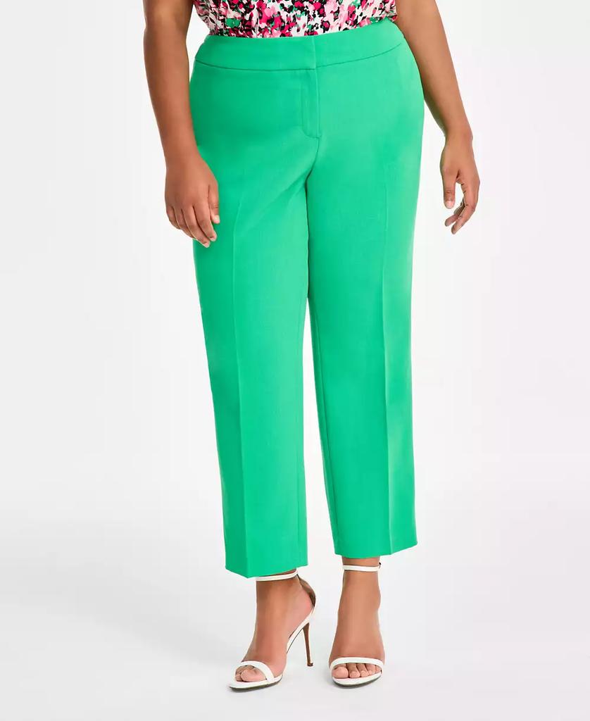 Kasper Plus Size Stretch-Crepe Straight-Fit Suit Pants