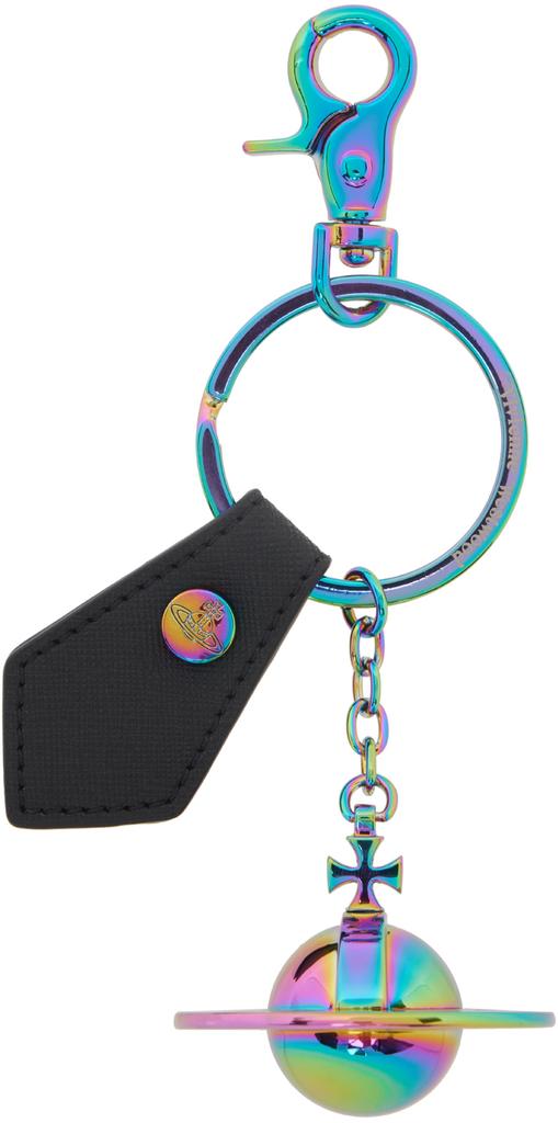 【VIVIENNE WESTWOOD】 24SS Mirror Heart ORB Keyring Mirror Heart Orb Keyring in BLACK-VEG-GRAIN | Vivienne Westwood®