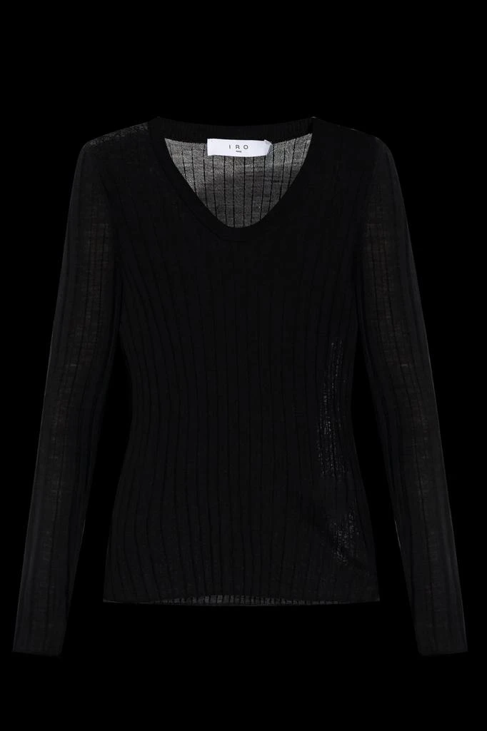 IRO Iro Hattie V-Neck Ribbed Top 1