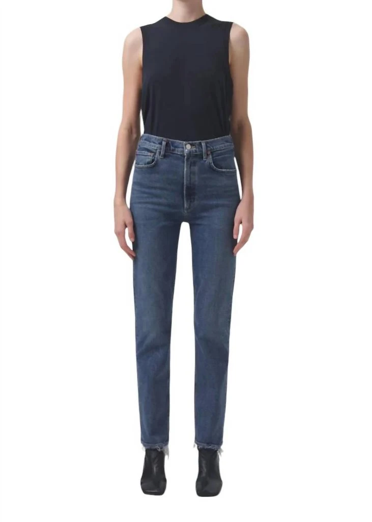 AGOLDE High Rise Stovepipe Jeans In Captivate 1