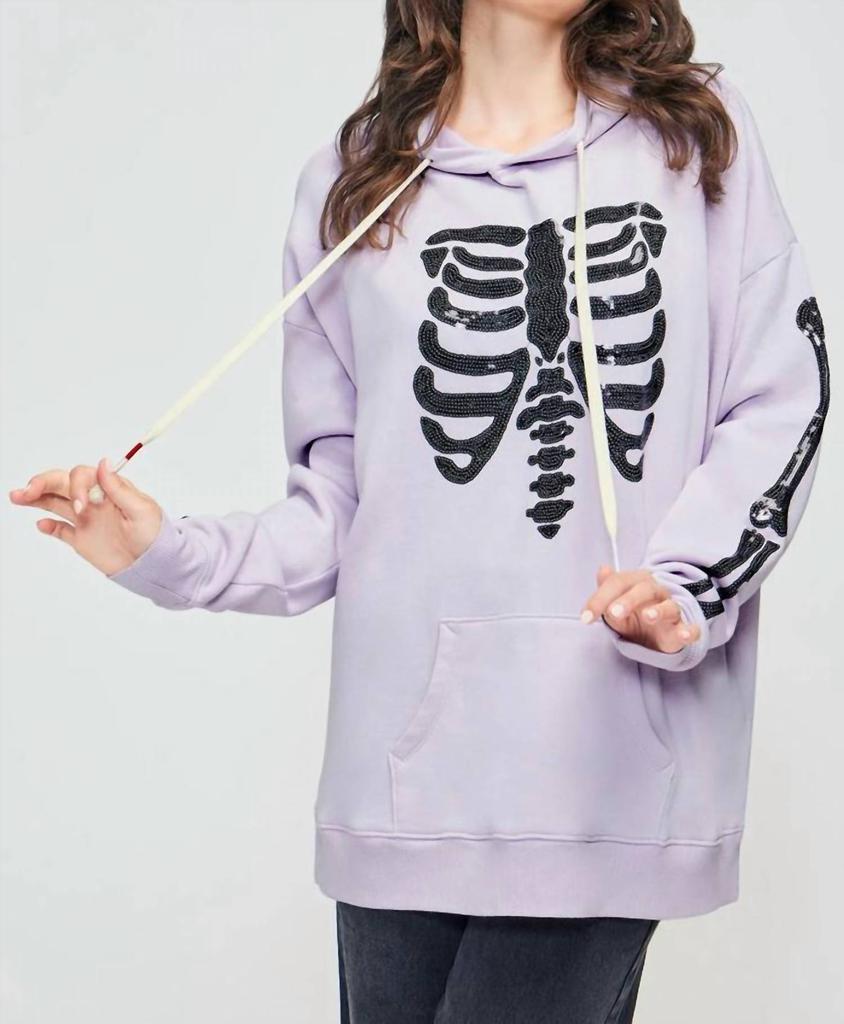 Wildfox Wildfox - Rockstar Ribcage Road-trip Hoodie