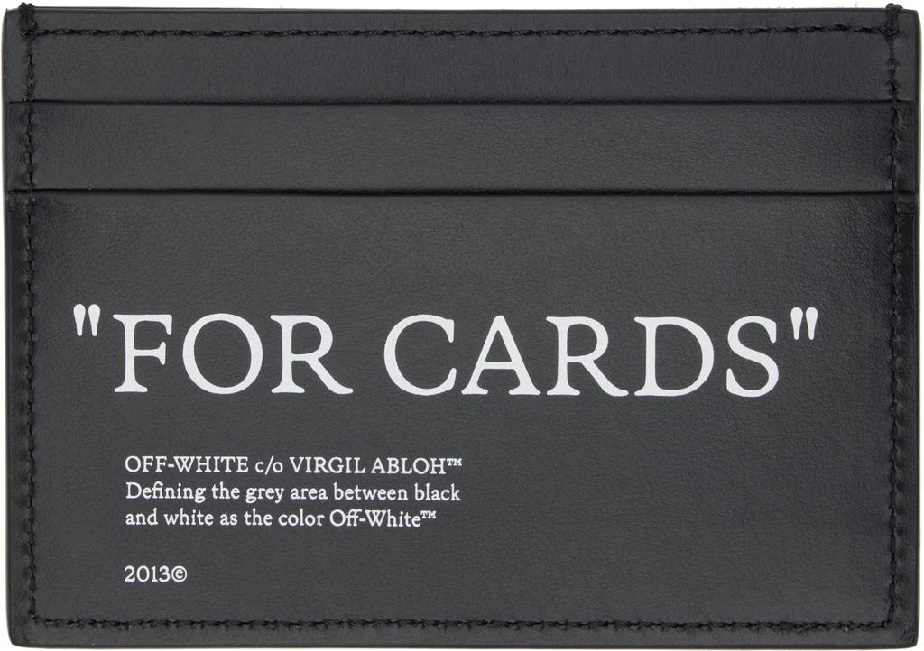 Off-White Black Quote Card Holder 2