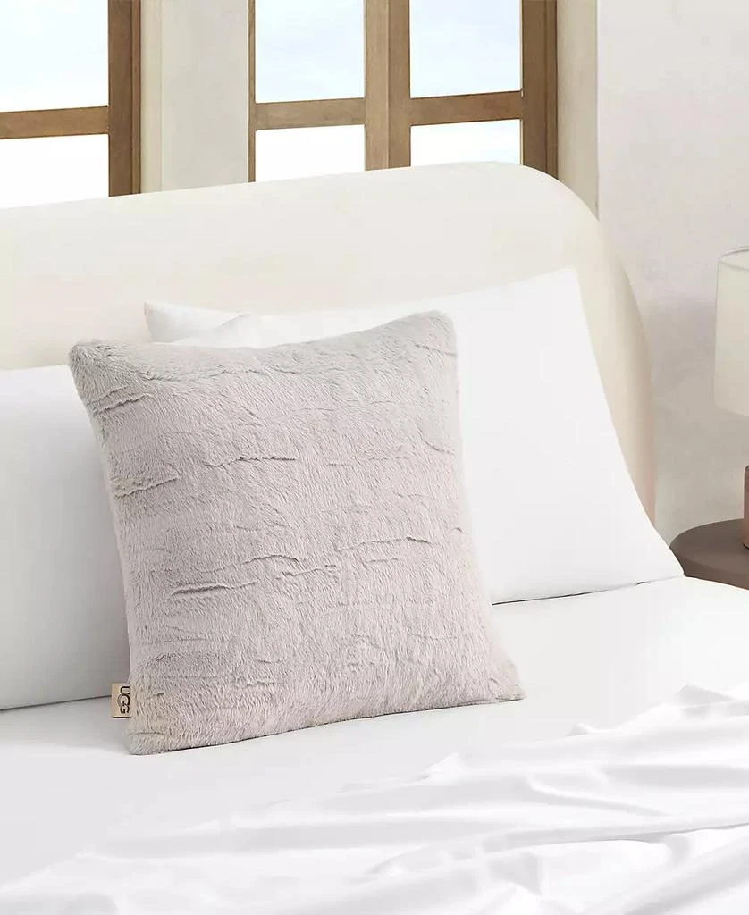 UGG Valor Textured Faux Fur Decorative Pillow, 20" x 20" 1