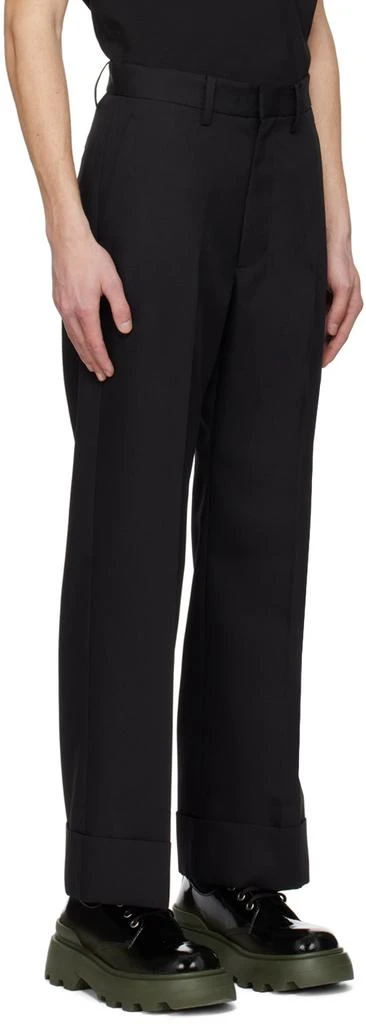 ATTACHMENT Black Cuffed Trousers 2