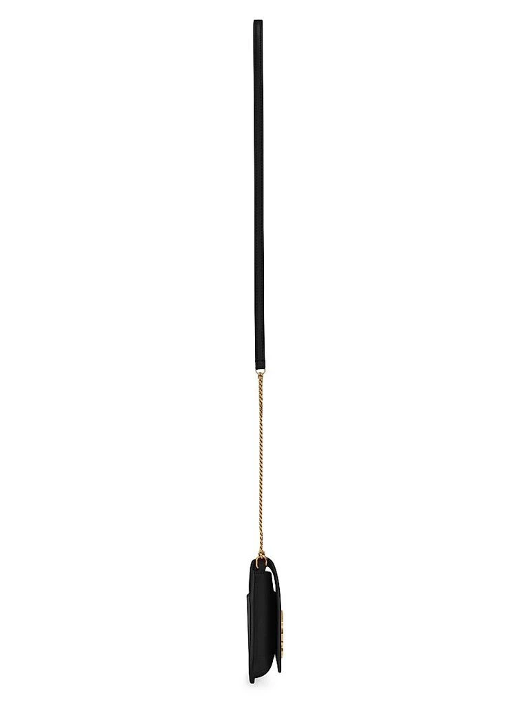 Yves Saint Laurent Cassandre Phone Holder with Strap in Smooth Leather 6