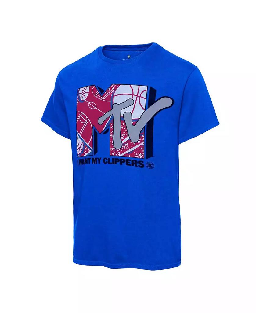 Junk Food Men's Royal LA Clippers NBA x MTV I Want My T-shirt