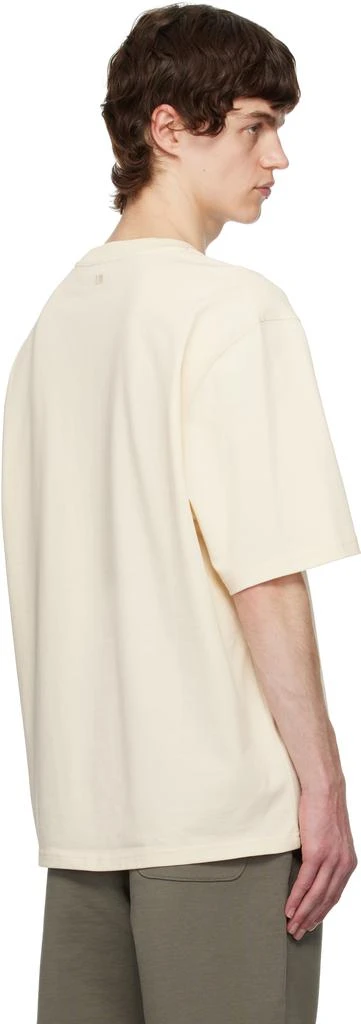 AMI Beige Cotton Ami de Coeur Patch T-shirt 3
