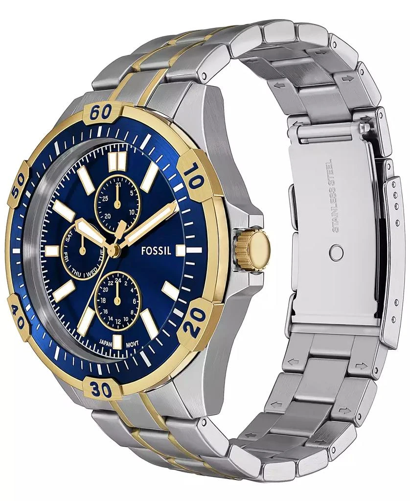 Fossil Men's Garrett Multifunction Two-Tone Stainless Steel Watch, 44mm 4