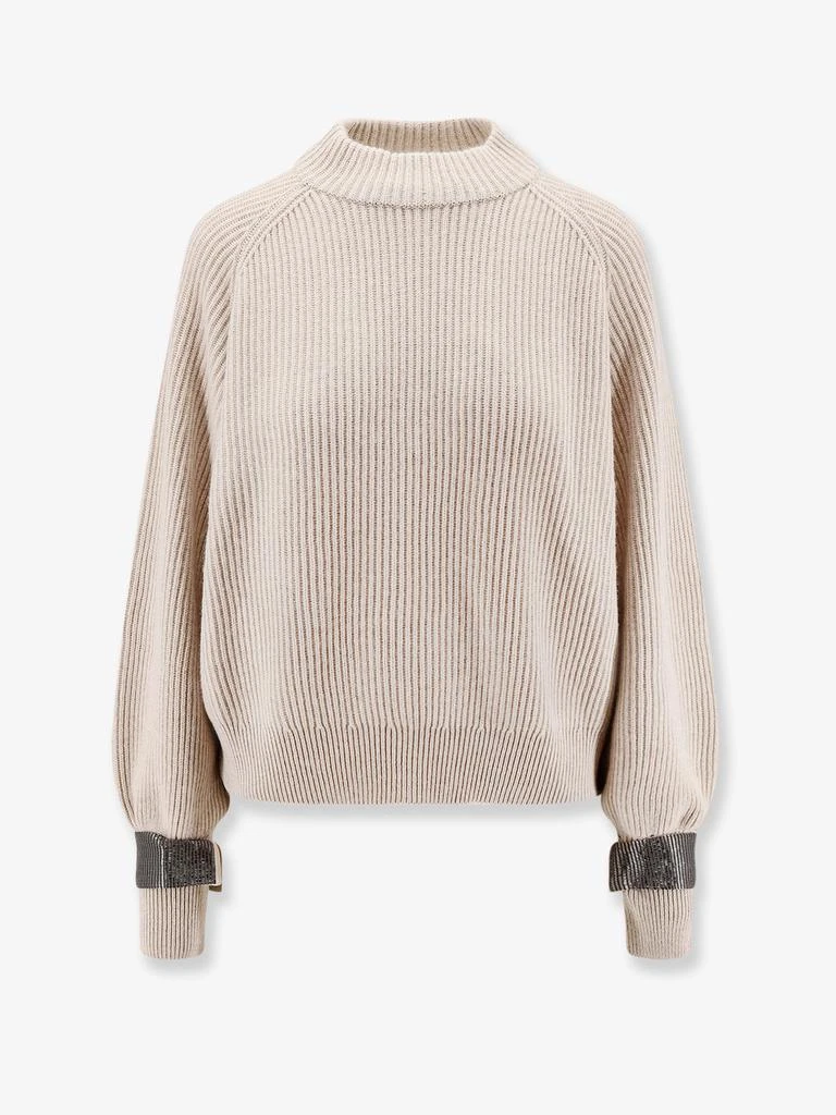 Brunello Cucinelli Cashmere sweater with removable cuffs from Nugnes 1920