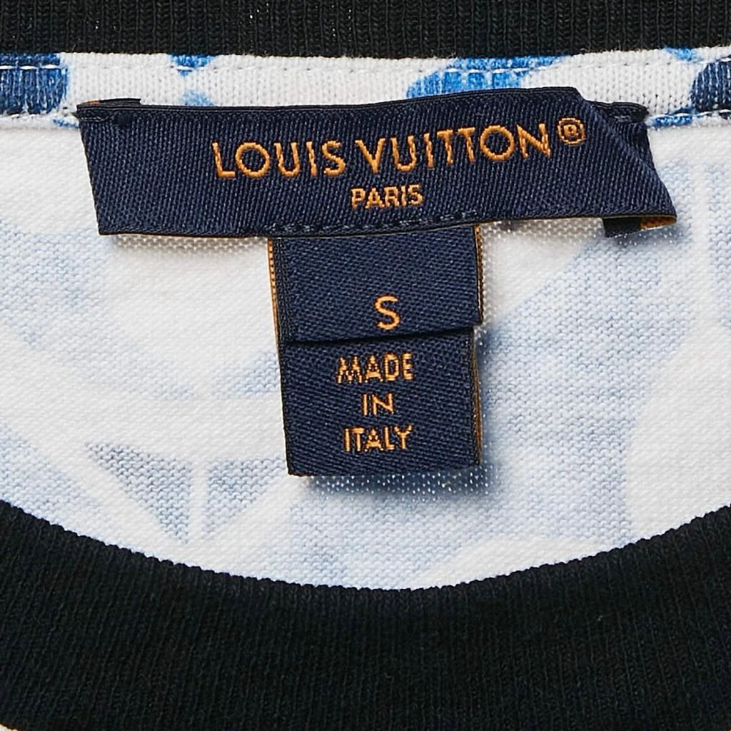 Louis Vuitton Louis Vuitton Blue Mix Monogram Print Cotton Crew Neck T-Shirt S 4