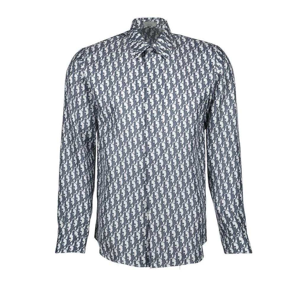 Dior Dior Monogram Button-Up Long-Sleeved Shirt 1