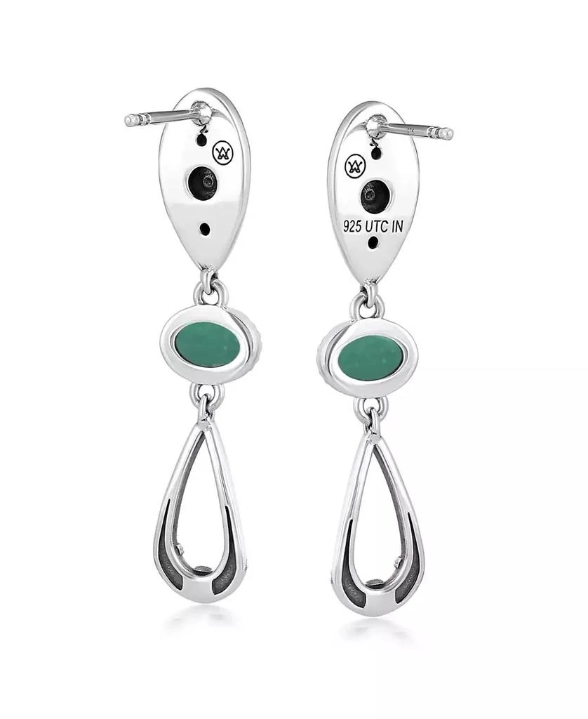 American West Jewelry Sterling Teardrop Double Loop Gemstone Earrings 3