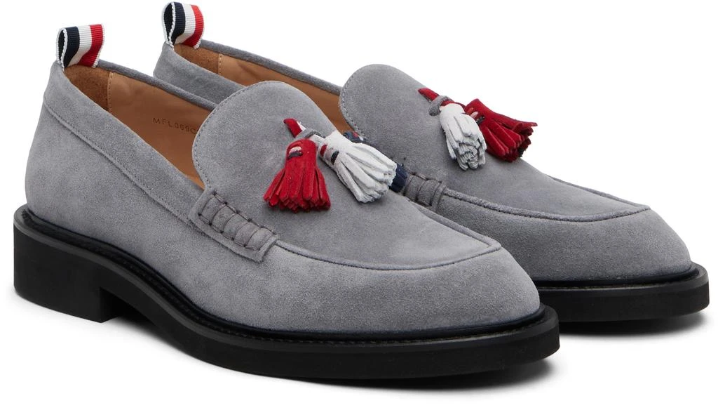 Thom Browne Gray RWB Tassel Loafers 4