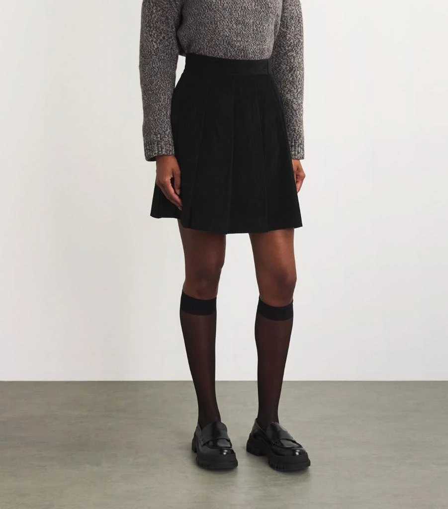 Weekend Max Mara Corduroy Pleated Mini Skirt 3