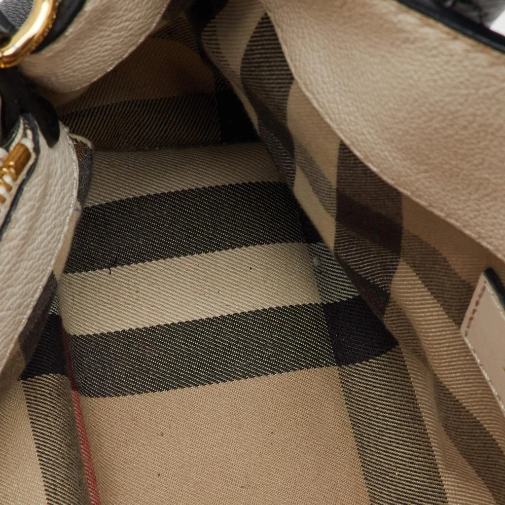 Burberry Burberry OffWhite/Black Leather Milton Satchel 10