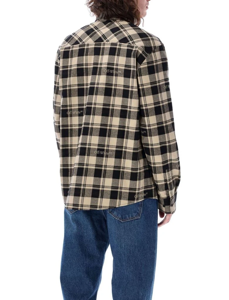 Off-White Off-White Checked Long-Sleeved Flannel Shirt 2