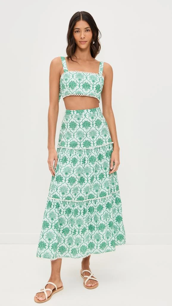 SAYLOR Kaitlin Palm Midi Skirt Set 6
